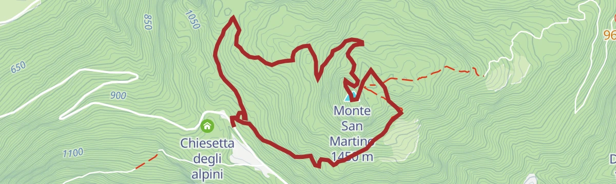Route map: Monte S. Martino